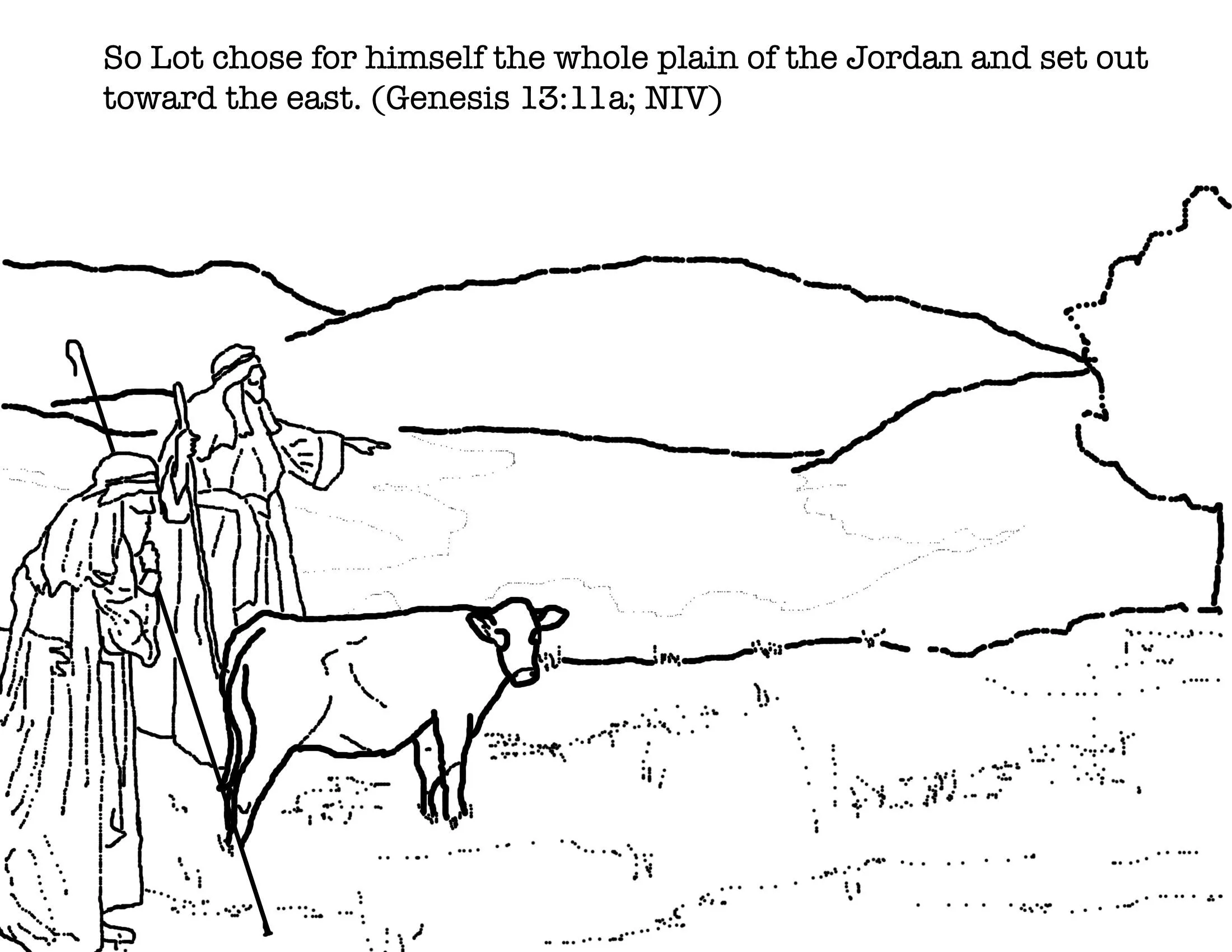 abraham y lot Colouring Pages (page 3)