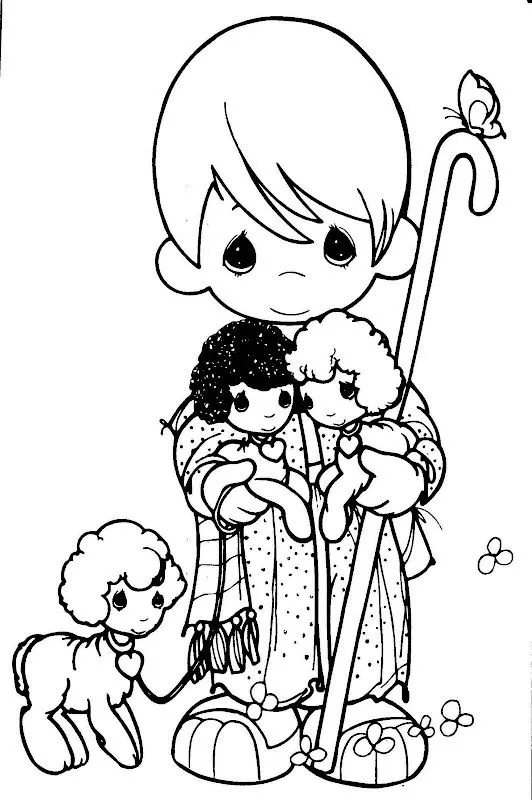 為孩子們的著色頁: Abraham - precious moments coloring pages