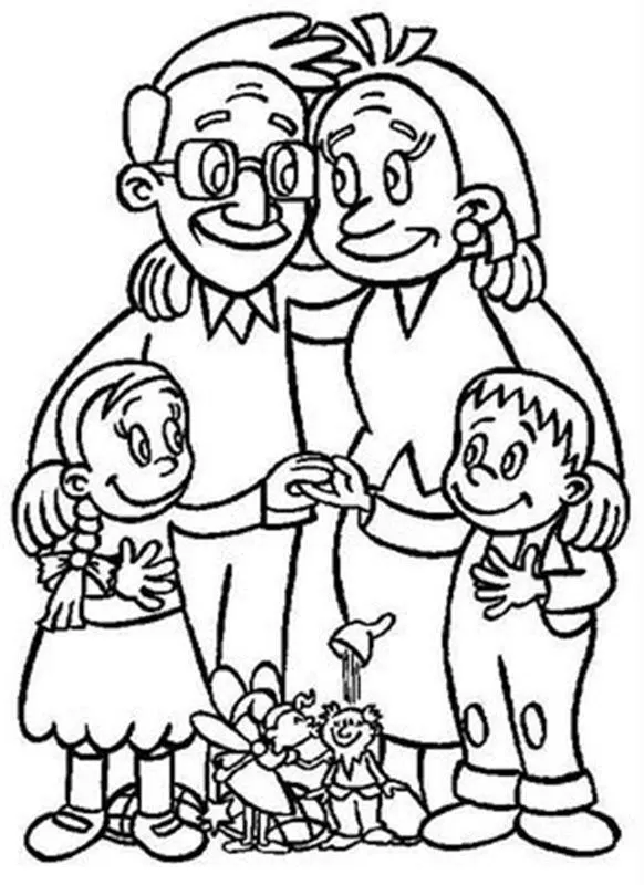 Abrazo en familia - Dibujalia - Dibujos para colorear - Elementos y Objetos  del Entorno - Personas - Abrazo en familia | Clip art, Art, Quilts