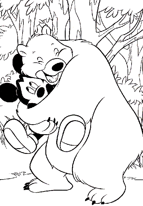 Abrazo de oso para colorear - Imagui