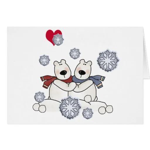 Abrazo del oso polar felicitacion de Zazzle.