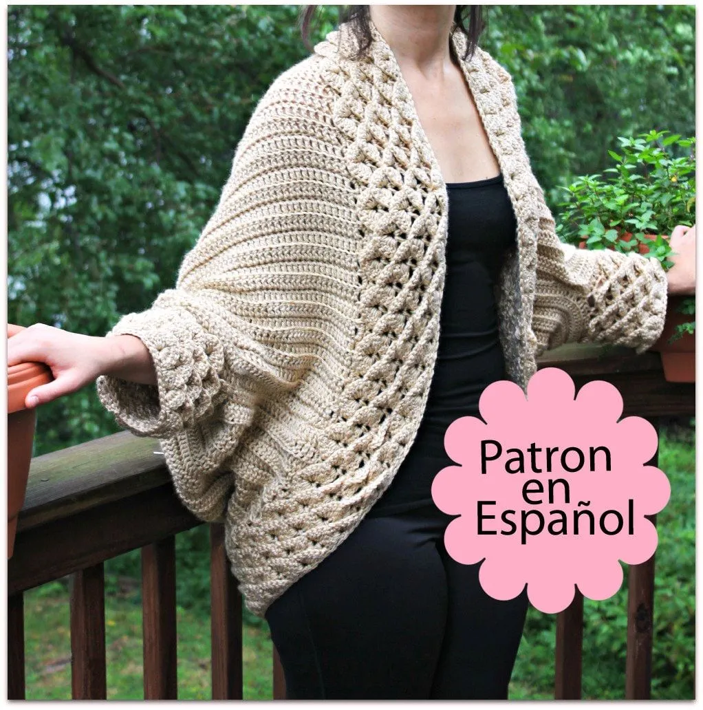 CROCHET PATTERN: Abrigo Punto De Cocodrilo by bonitapatterns