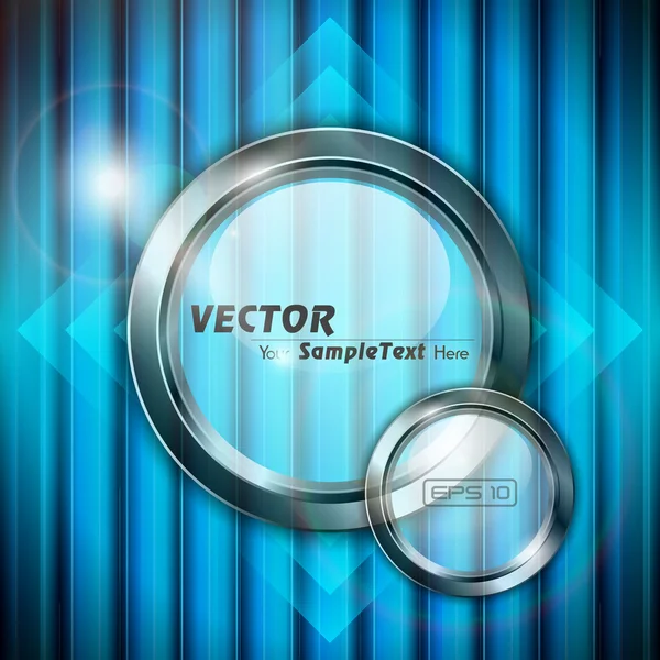 Abstract 3D glossy circles with water bubbles and text space, on ...