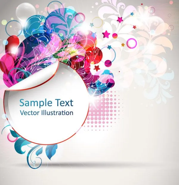 Abstract color floral vector background Illustration - Vector ...