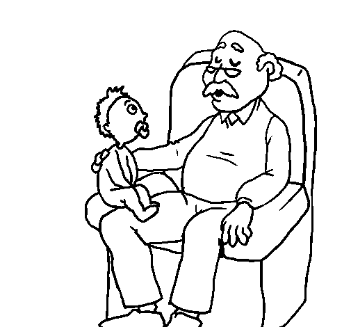 Mis abuelos para colorear - Imagui