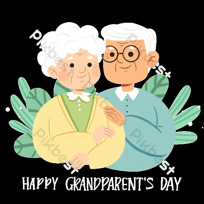 Abuelos De Estilo De Dibujos Animados | Elementos graficos Plantilla PSD Descarga Gratuita - Pikbest