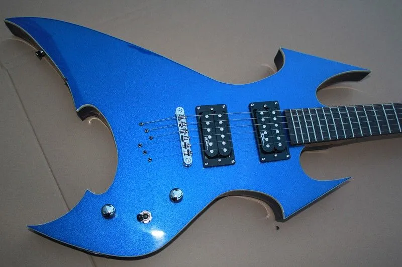 Nueva AC, Rich extranjero metálico guitarra eléctrica azul negro ...