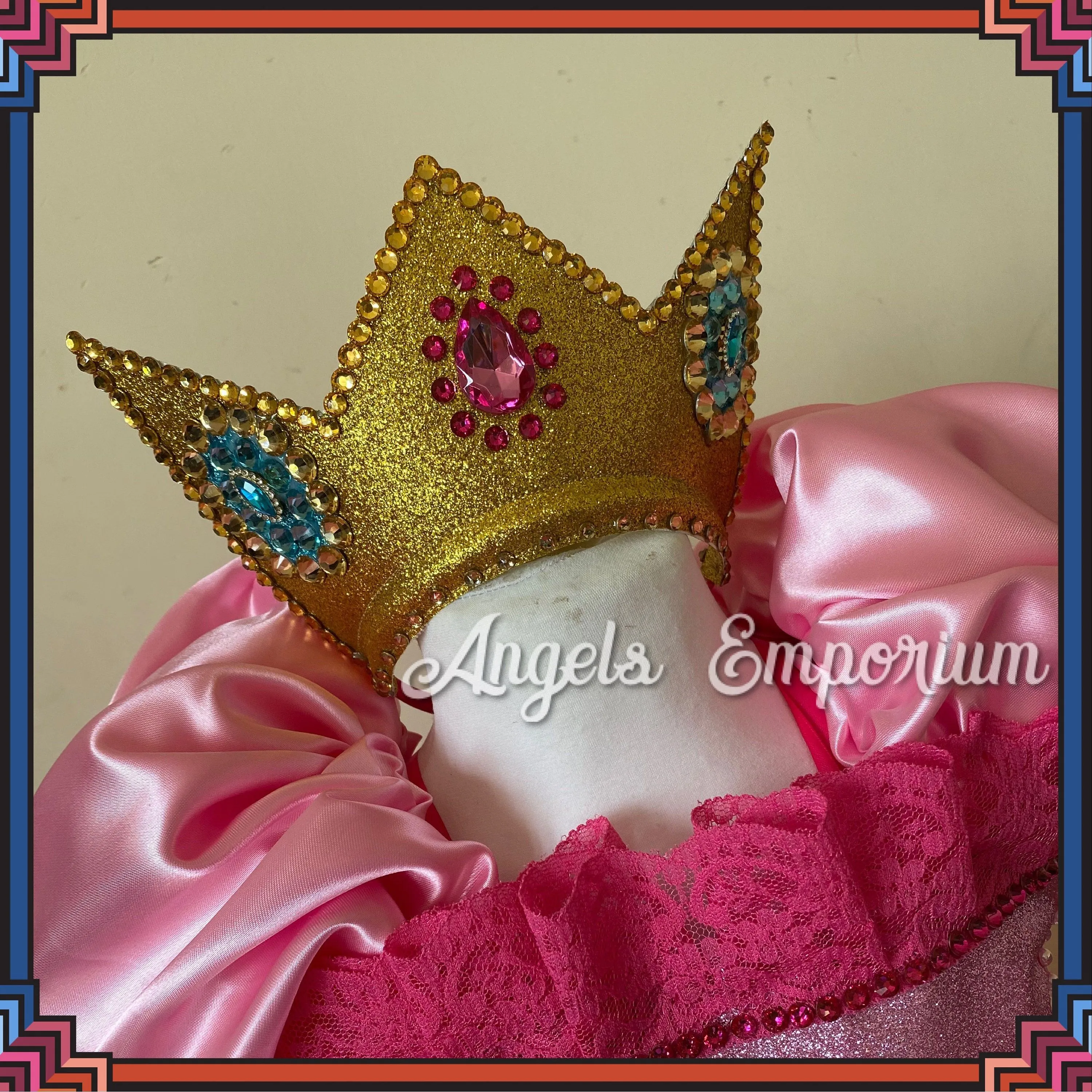 Accesorio Princesa Peach Diadema Tocado Corona Brillo - Etsy México