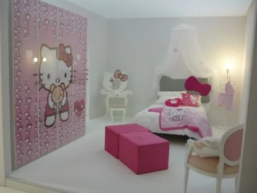 accesorios para cuartos de hello kitty