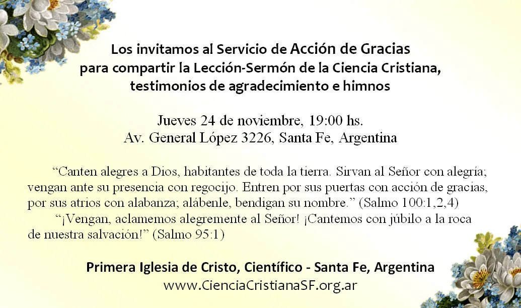 Acción de Gracias 2011 | Ciencia Cristiana en español – www.