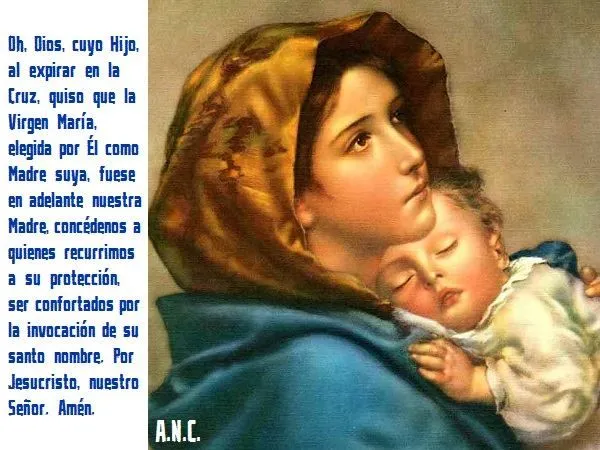 Acción Nacional Católica (ANC): FIESTA DEL SANTO NOMBRE DE MARÍA