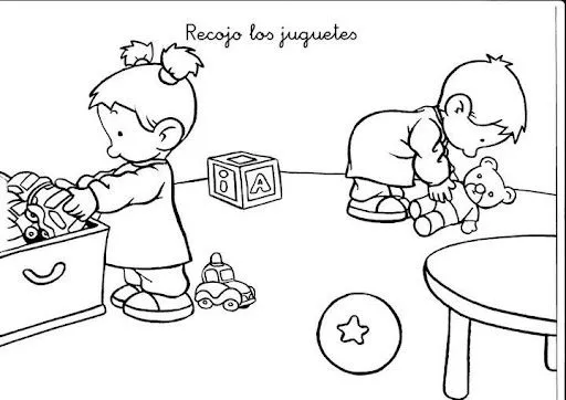 Dibujo de acciones de niños para colorear - Imagui