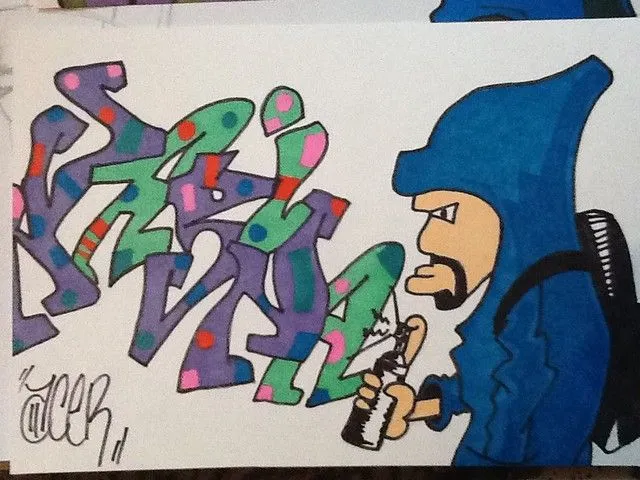 Acer graffiti throwie an character for karina | Flickr - Photo ...