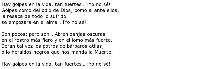 Acerca del poeta César Vallejo > Poemas del Alma