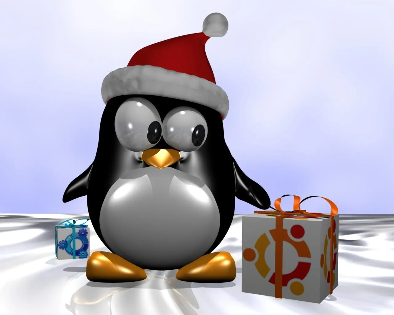 Acerca de Ubuntu: Fondos linuxeros navideños