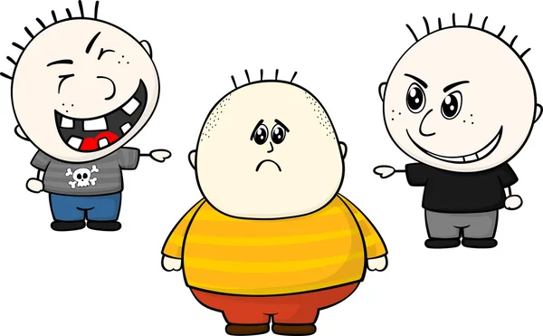 Acoso escolar a niño gordo — Vector stock © hayaship #56096021