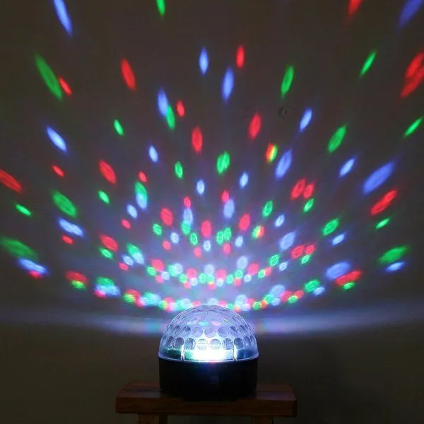 Activada por voz Mini LED RGB Crystal Magic Ball efecto de luz ...