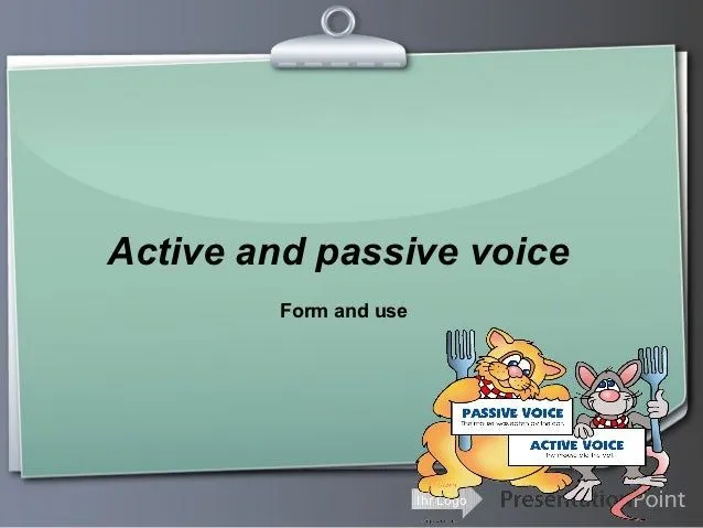 Active and passive voice