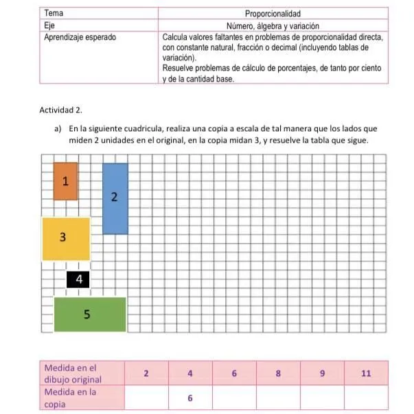 Actividad 2 a) En la siguiente cuadricula, realiza una copia a escala de  tal manera que los lados que miden - Brainly.lat