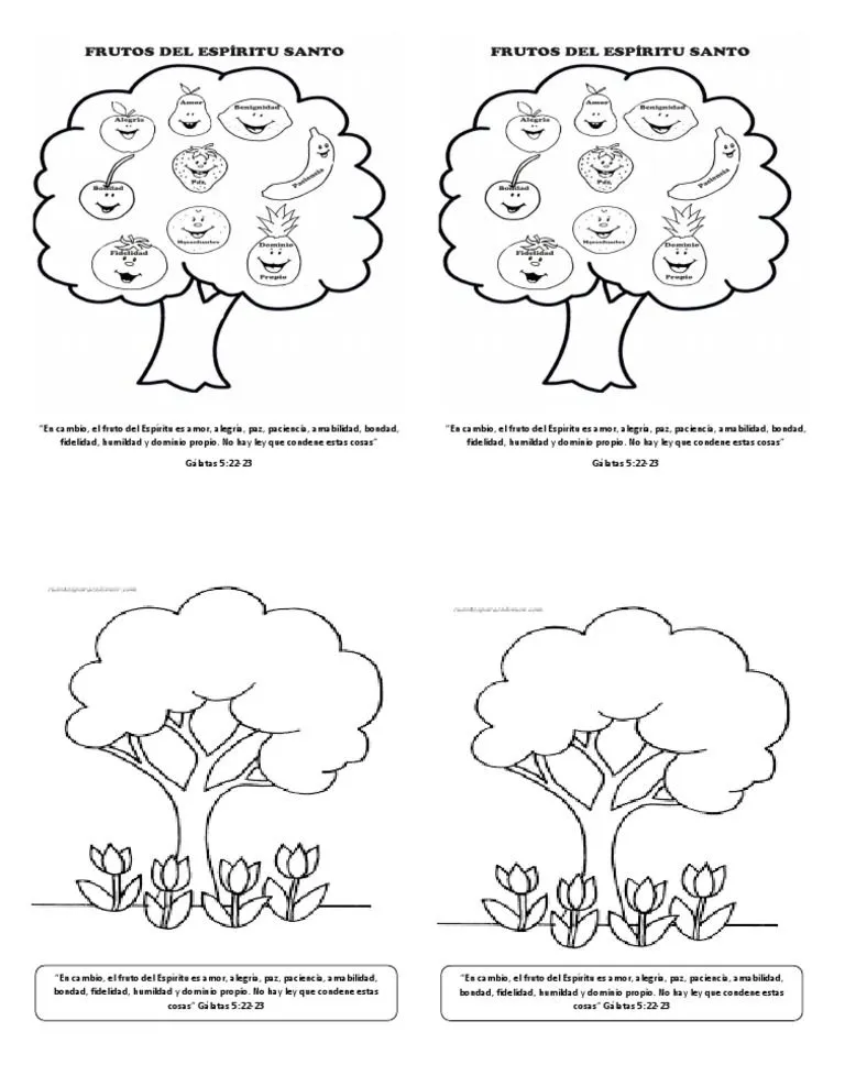 Actividad - Completar Arbol Frutos Del Espíritu | PDF