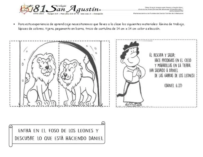 Actividad Daniel en El Foso de Los Leones | PDF