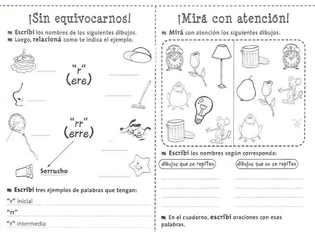 Fichas fotocopiables de lectoescritura - Imagui