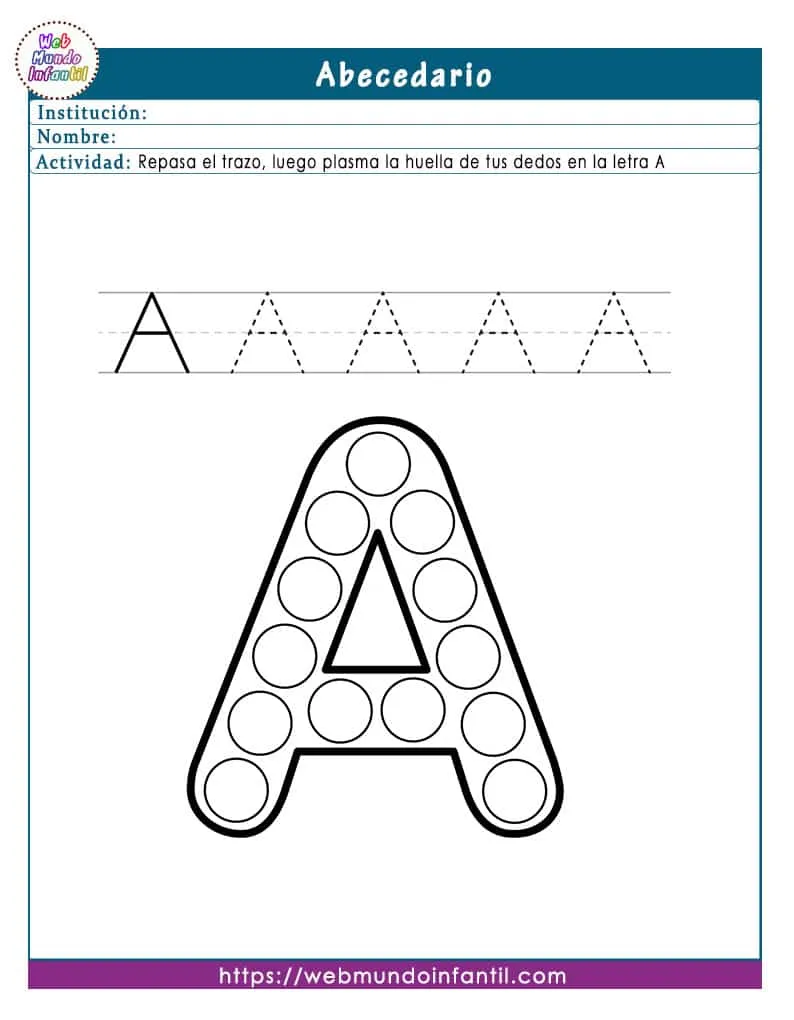 Actividades del abecedario para niños de preescolar imprimibles