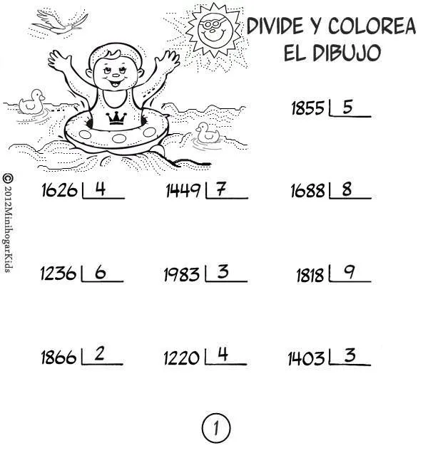 División por una cifra ejercicios - Imagui