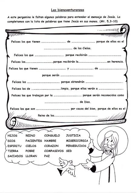 ACTIVIDADES EDUCATIVAS EN PRIMARIA: SERMÓN DE LA MONTAÑA