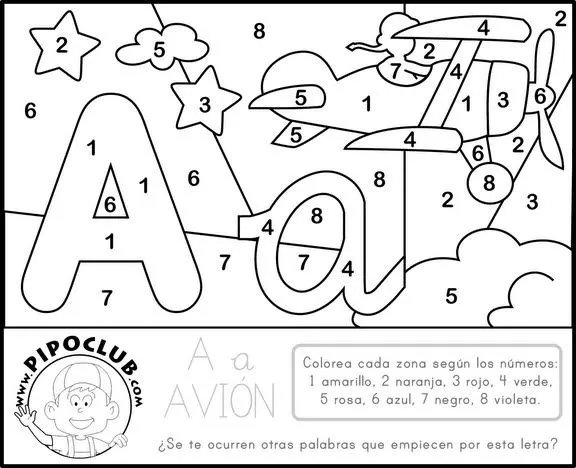 Actividades y ejercicios para infantil y primaria: Colorea con ...