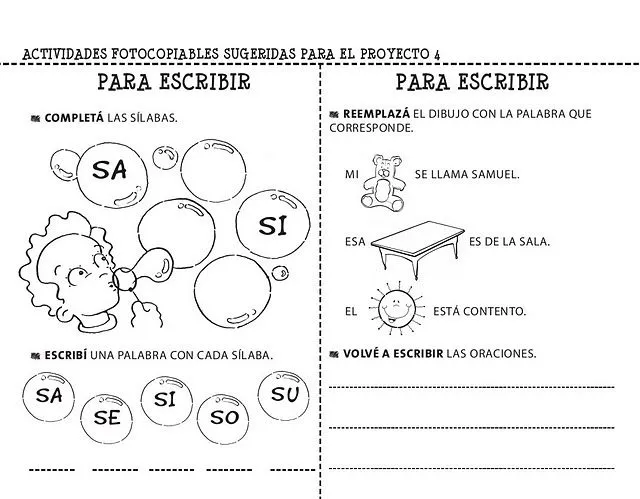 Actividades Escolares: actividades varias de LENGUA para el 1° g ...