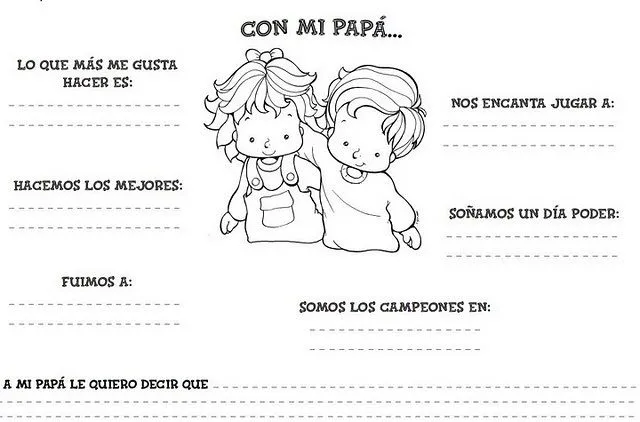 Actividades Escolares: actividades para el día del padre