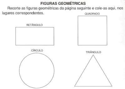 ACTIVIDADES FIGURAS GEOMÉTRICAS - CORTAR Y PEGAR : FICHAS PARA NIÑOS