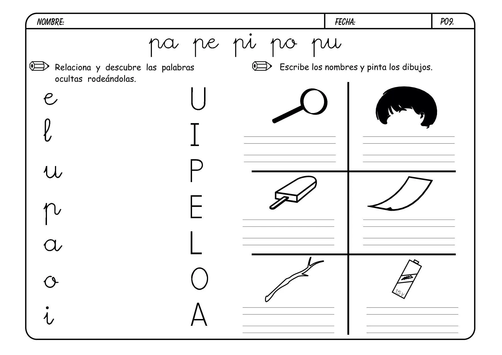 Actividades Letra P 1° Básico Pictures