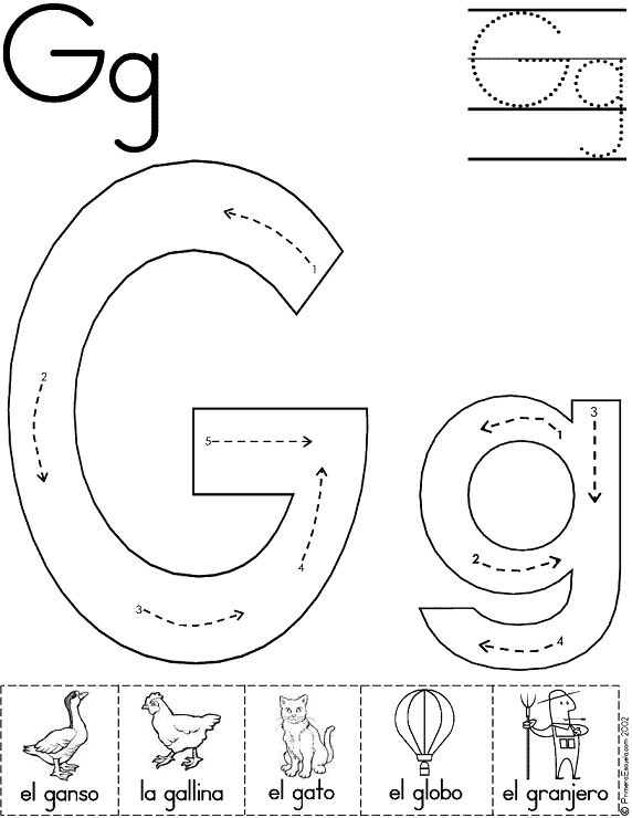 Indice español primer grado