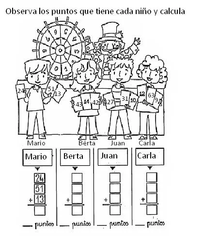 Actividades de matematica para primer grado con dibujos - Imagui