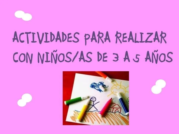 Actividades niños 3 5