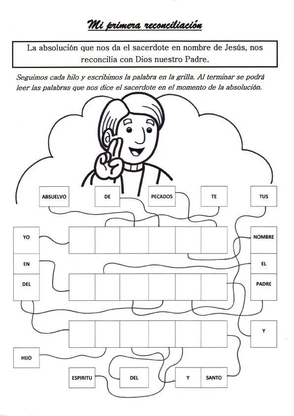 Actividades para niños con los sacramentos - Imagui