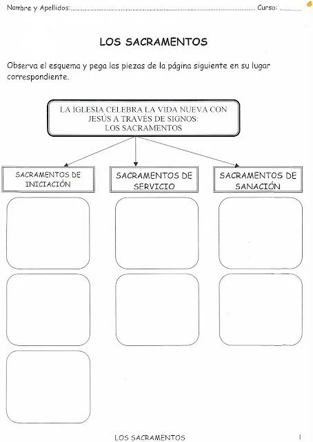 Actividades para niños con los sacramentos - Imagui