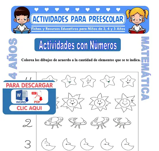 Actividades con Números para Niños de 4 Años | Preescolar – 2023