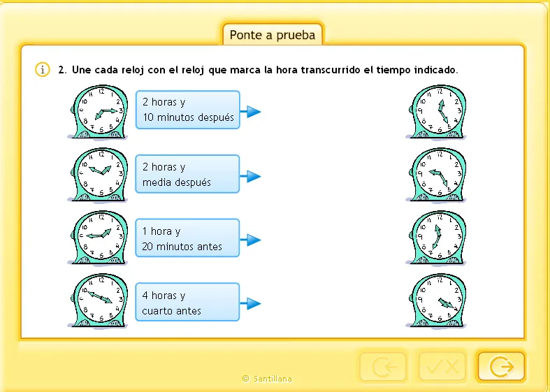 Ejercicios con las horas del reloj - Imagui