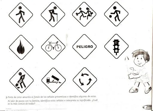 Siluetas de señales de transito para colorear - Imagui