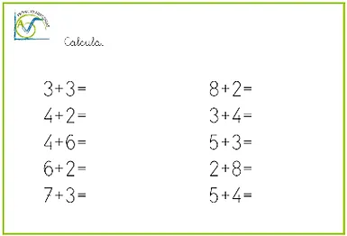 Actividades de Sumas para Primero de Primaria