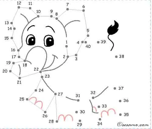 Actividades de unir puntos con numeros - Imagui