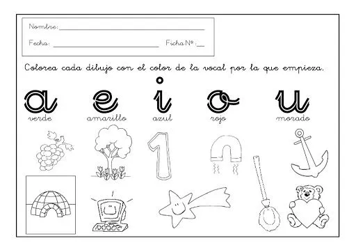 Ejercicios de la vocal a para imprimir - Imagui