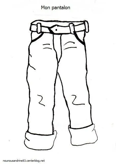 activité manuelle : coloriage : pantalon