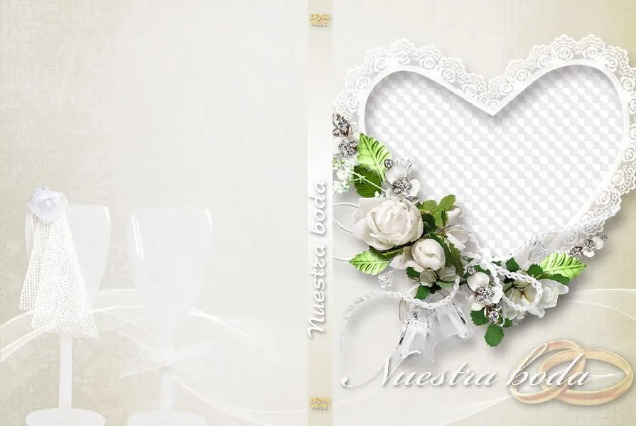 Actualizado: Nuestra boda, portada de DVD. Plantilla PSD para Photoshop.