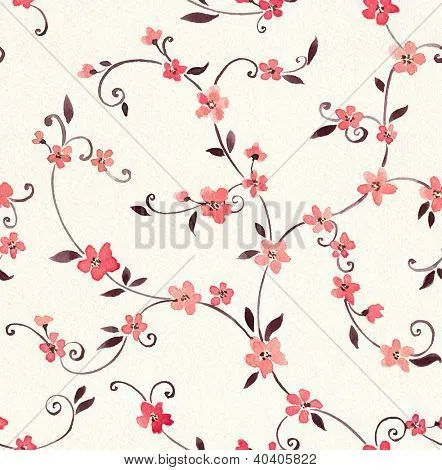 Imágenes de Seamless Tree Pattern Japanese Cherry Blossom, fotos ...