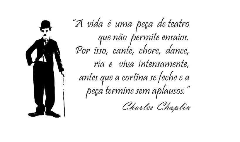 Adesivo Charles Chaplin 62cm x 100cm | Sobressair | Elo7