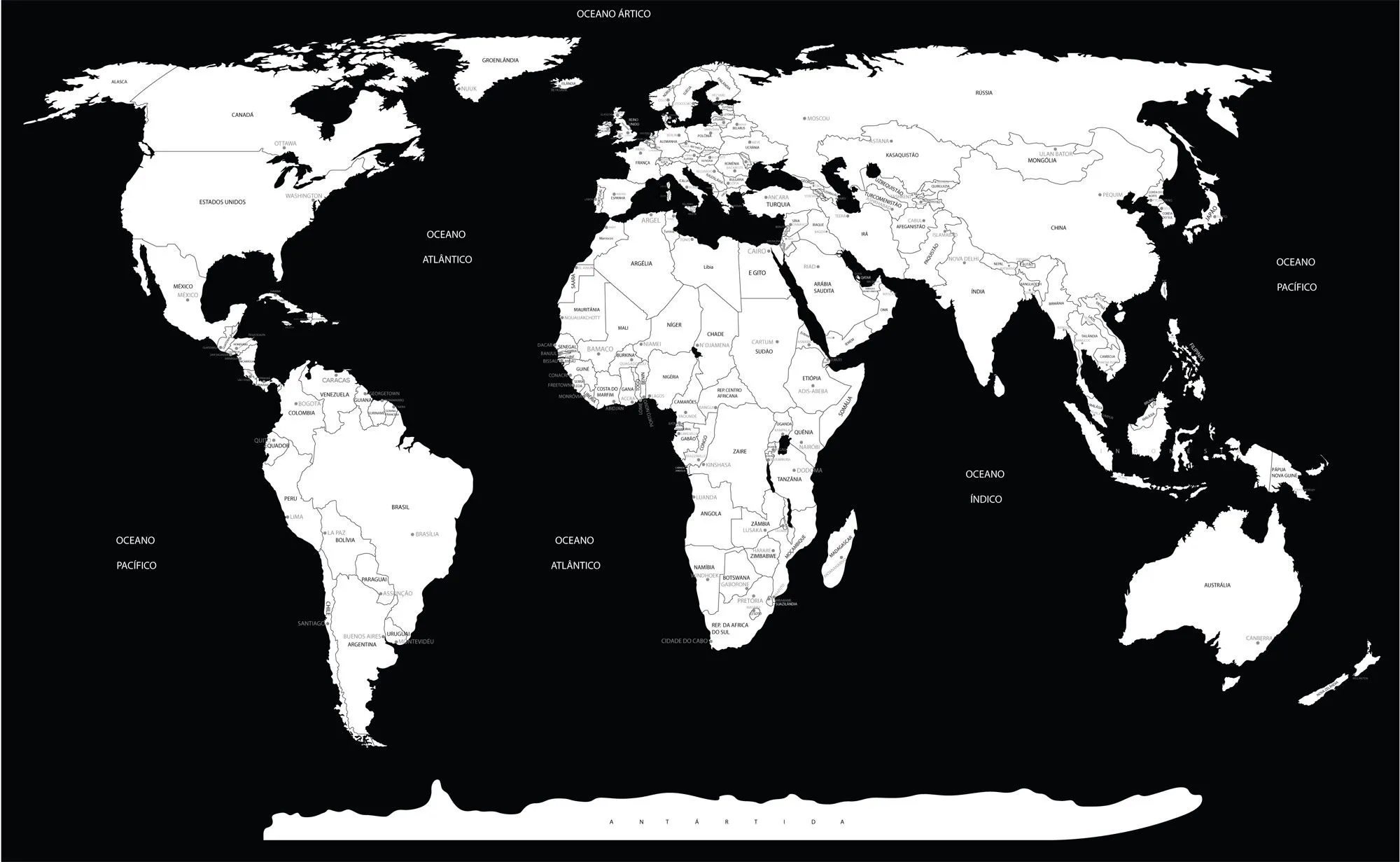 Adesivo de parede – Mapa Mundi | Site de Adesivos de parede